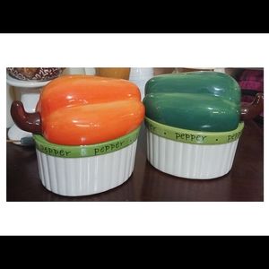 Set of 2 Pepper Kitchen Food Storage